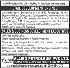 Jobs in Allied Petroleum Pvt Ltd