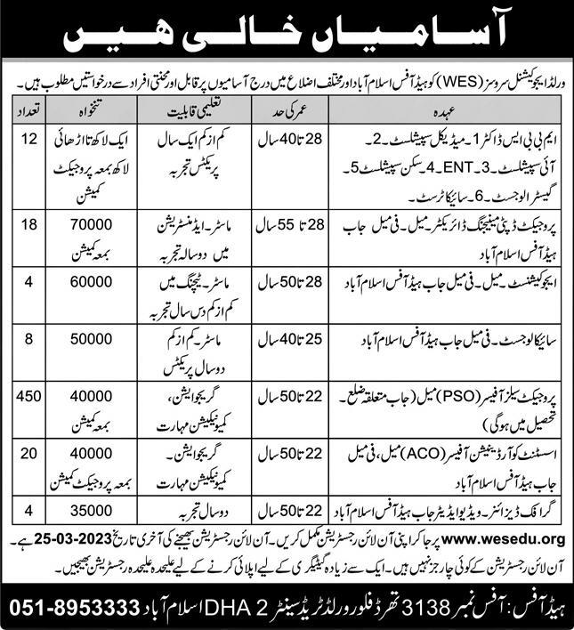 Jobs in World Educational Services