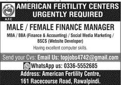 Finance Jobs in American Fertility Center