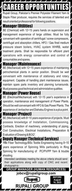 Jobs in Rupali Group