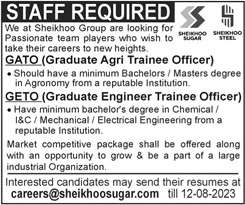 Staff Required in Sheikhoo Group