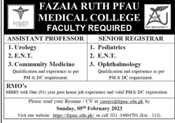 Fazaia Ruth PFAU Medical College Jobs