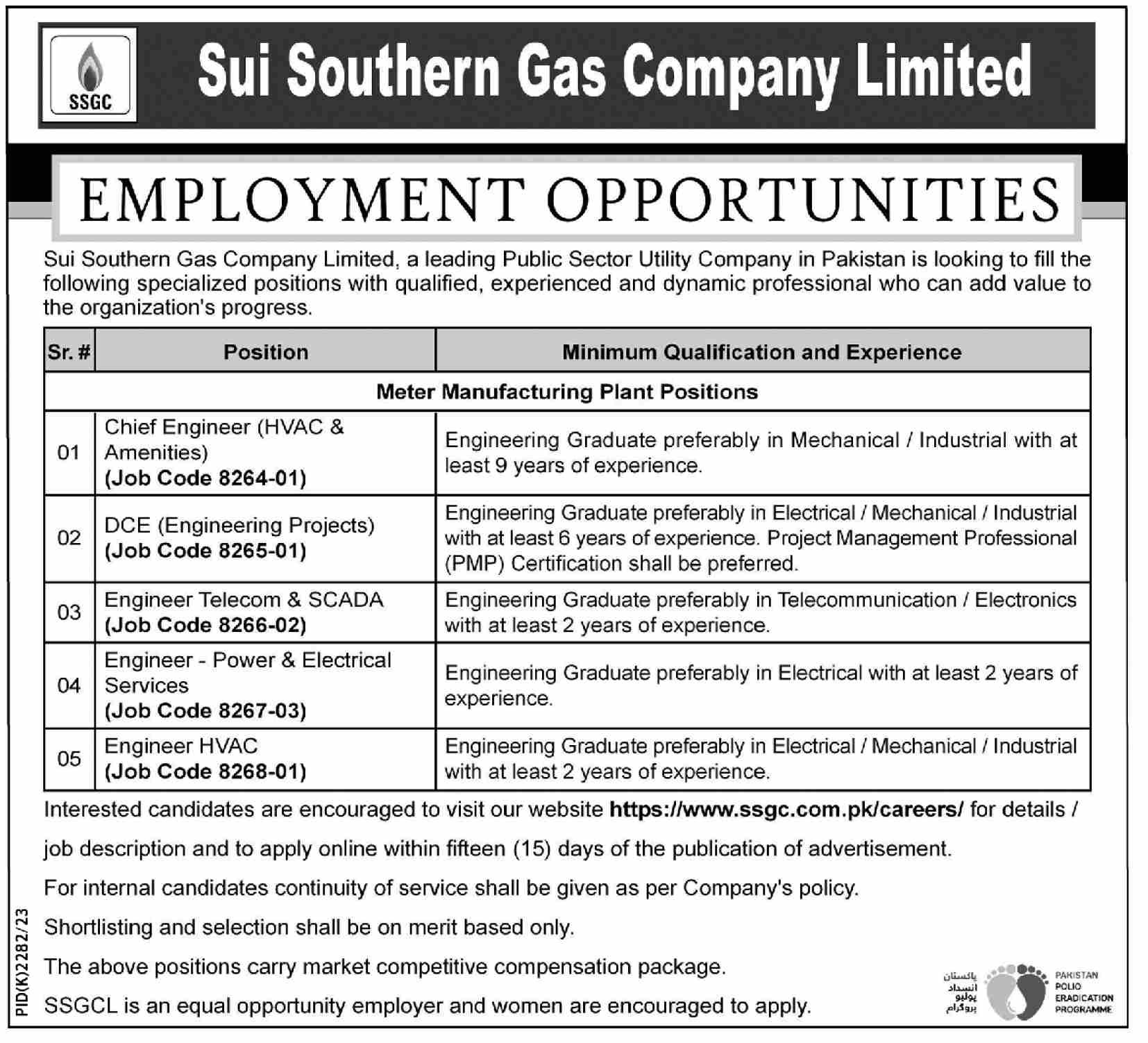 Engineering Jobs in Sui Southern Gas